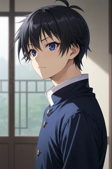score_9, score_8_up, score_7_up, source_anime, rating_safe, , (realistic:0.6), looking at viewer, depth of field, 1boy, solo, male focus, <lora:misogi_kumagawa_pony:0.86>, misogi_kumagawa, black hair, blue eyes, short hair, ahoge, from side, great wall of china, indoors, the pose, expressionless, zombie costume, <lora:sdxl_lightning_8step_lora:1>