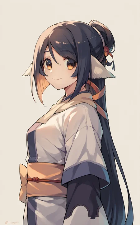 score_9,score_8_up,score_7_up,score_6_up,score_5_up,score_4_up,(source_anime),1girl,<lora:kuon_pony:1>,kuon \(utawarerumono\),utawarerumono: itsuwari no kamen,kimono,long hair,simple background, smile,