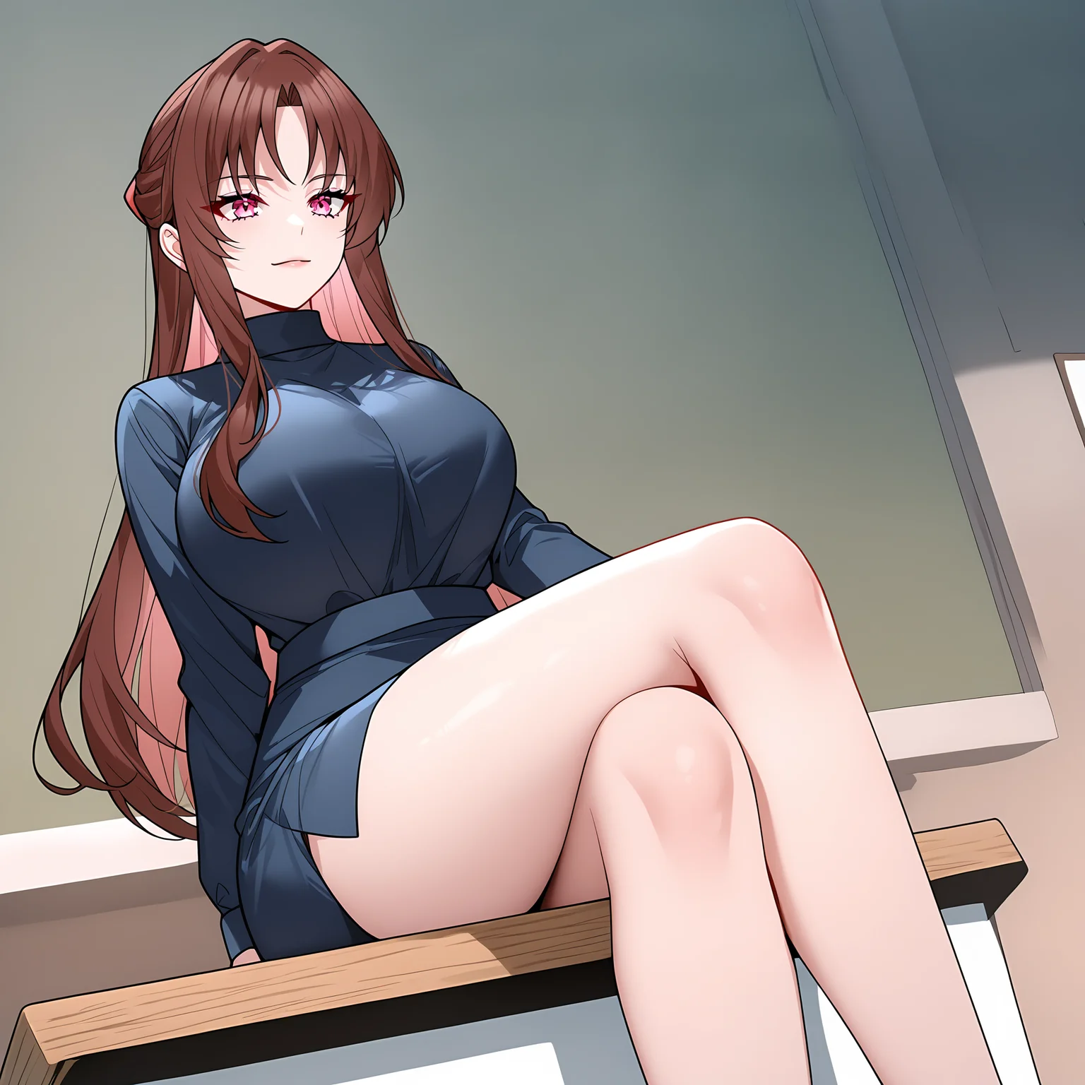 masterpiece,best quality,newest,absurdres,highres,safe,<lora:noobai_ep11_stabilizer_v0.138_fp16:1>,1girl,zhang_qianqin,<lora:Zhang Qianqin-step00008000:1>,teacher,crossed legs,