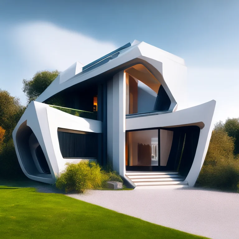 photo, scifi house
