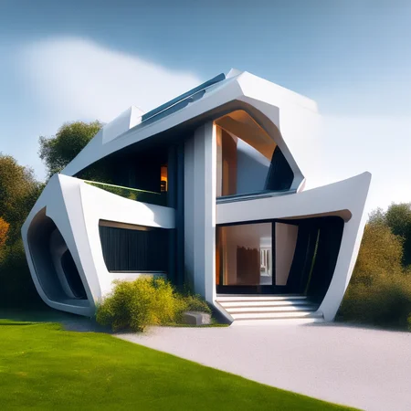 photo, scifi house