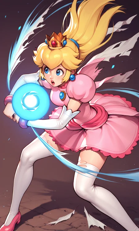 score_9_up, score_8_up, score_7_up BREAK, <lora:Hadouken:1> , Hadouken, (kikoken), pink fireball, energy ball, (((princess peach))), anime style, shockwave, action pose, ripped clothing <lora:shinkiro_XL:1>