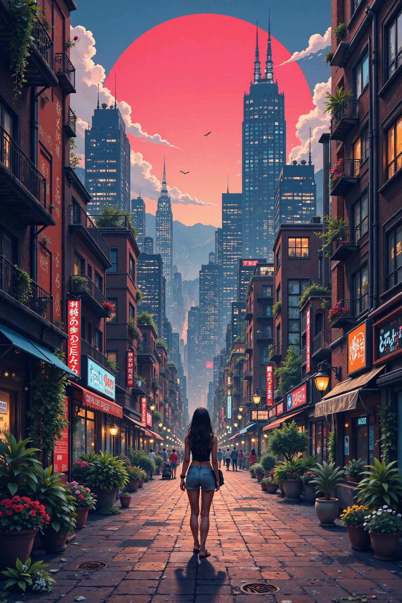 erotic city beautiful  anime landscape, morning, woman, very intricate, very detailed, sharp, bright, colorful, <lora:Hand v2:0.5> <lora:Anti-Blur:1><lora:Insane Detail Slider:0.25>  <lora:flux.1_lora_flyway_Epic-detail_v2:0.3> <lora:fluxenhancer:0.25> <lora:ROWER:0.6> <lora:flux-charmer-v1-1:0.4>  <lora:charcoal_ink:0.8> Charcoal