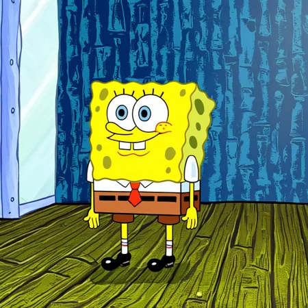 spongebob, standing, smiling, <lora:fa28e282-37e7-406a-801b-1d0b013f4d86:0.9>,buzz