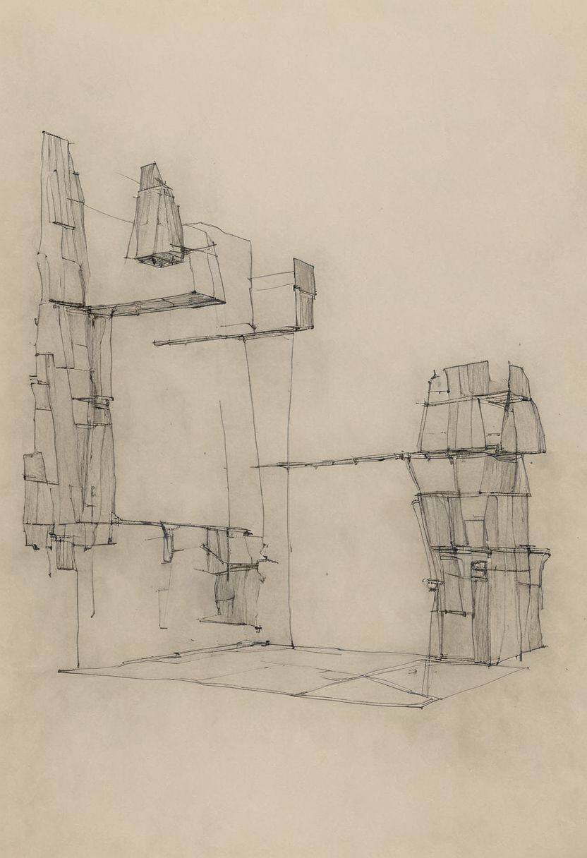 a professional hand sketch of architecture,
(POV view , DOF, first people view from the entrance, low angle shot:1.4),
(Ancient civilization, Alien Prometheus movie scene, dune movie scene:1.5), (The colonial city of the future, in the mist-filled Grand Canyon, on an unknown Earth-like planet, 2 moon on sky, Spaceship flight connects colonies, waterfulls:1.3), (Machu Picchu, a mountain settlement, incredibly spectacular:1.2), (Mario Botta:1.3), (avant-garde, future, reality, science fiction, photorealistic), (modern architecture:1.2), White limestone with black granite, fountain, waterfall, landmark, square, path, narrow street,
(Large Files, Ultra Realistic, 8K, 16k, FHD, HD, VFX, Perfect, Photography, composition, Architecture Sales Photography, Architecture Competition, Ultra High Resolution, Cinematography, High Resolution Image:1.1), (dramatic lighting, direct sunlight, ray tracing, clear shadow:1.2),  (real landscape:1.1), (blurred background:1.0), (urban background, more_details) ,
great lighting, extremely detailed, hillscastel, Neo Classic, Architecture sketch