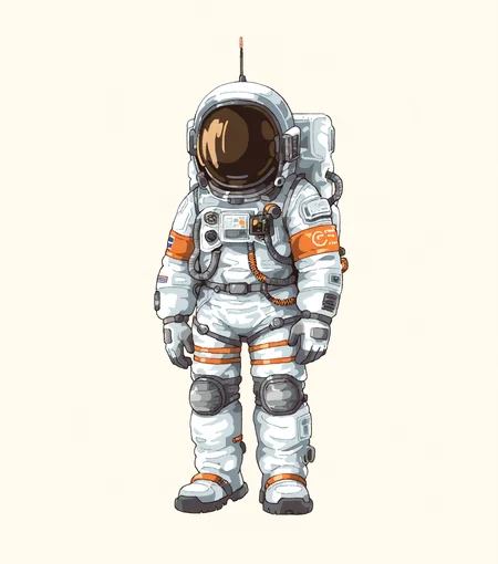 masterpiece, best quality, amazing quality, <lora:Style_v1_buns:1> 5tyl3v1, solo, simple background, no humans, full body, Astronaut, space suit, helmet, gloves, space station scenery, masterpiece, best quality, amazing quality