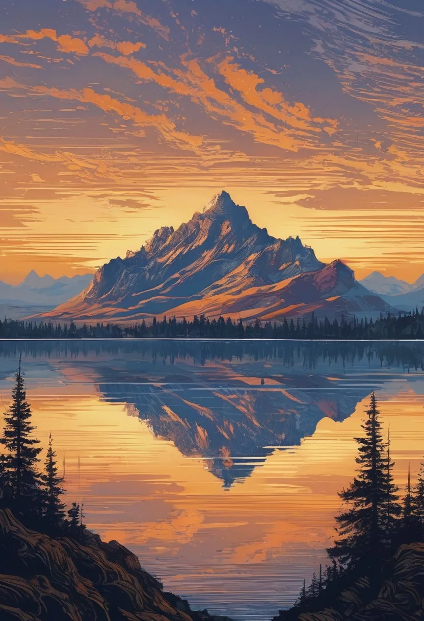 ({scenic landscape} masterpiece:1.5), (best quality:1.5), ((UHD:1.5)), (ultra detailed background, ultra detailed scenery:1.5), (aesthetic + beautiful + harmonic:1.5), ({symmetrical intricate scenic details + sharpen symmetrical scenic details}:1.5) ,ink ,greg rutkowski,style