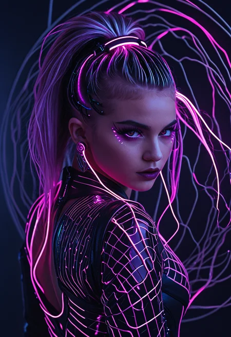 neonpunk style <lora:Alex Grey OC-000005:1>,Alex Grey,1girl, . cyberpunk, vaporwave, neon, vibes, vibrant, stunningly beautiful, crisp, detailed, sleek, ultramodern, magenta highlights, dark purple shadows, high contrast, cinematic, ultra detailed, intricate, professional