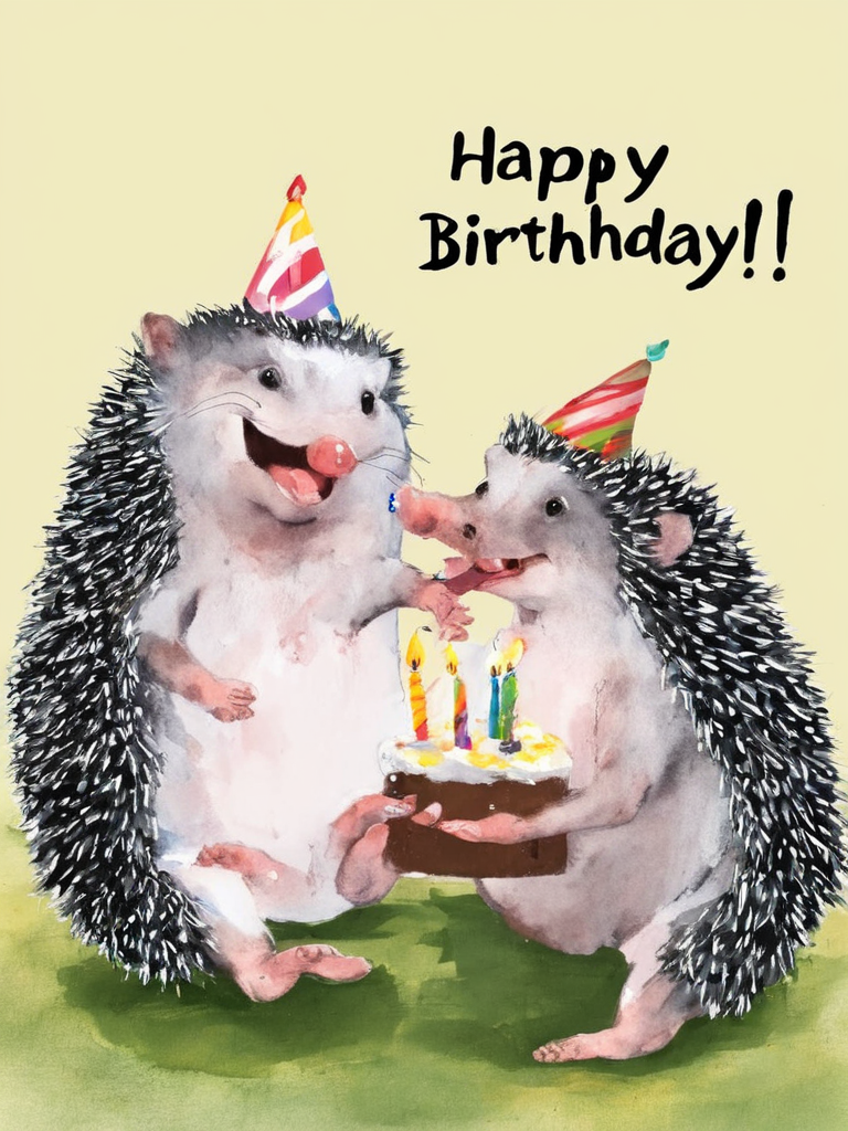 <lora:SDXL_Happy_Birthday_Sa_May-v7:1> Happy Birthday! a hedgehogs