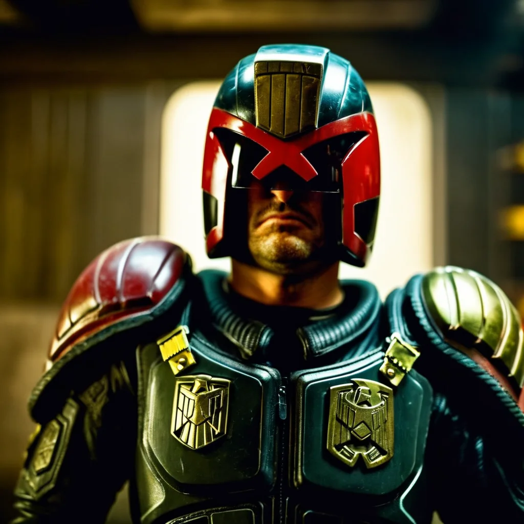 cinematic film still of <lora:Judge Dredd:1>
Judge Dredd a cartoon character with a gun and a helmet, shallow depth of field, vignette, highly detailed, high budget, bokeh, cinemascope, moody, epic, gorgeous, film grain, grainy