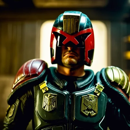 cinematic film still of <lora:Judge Dredd:1>
Judge Dredd a cartoon character with a gun and a helmet, shallow depth of field, vignette, highly detailed, high budget, bokeh, cinemascope, moody, epic, gorgeous, film grain, grainy
