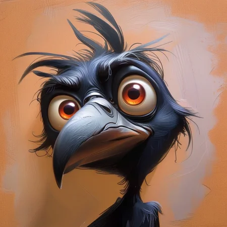 caricart raven big eye<lora:caricart:1>