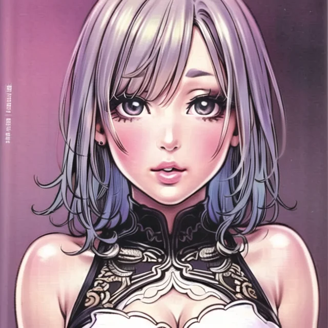 (masterpiece:1.4), (best quality:1.4),extremely detailed, intricate, hyper detailed, 1girl, Grey hair_extensions, dress, , (perfect_face), detailed_background, (doujinshi:1.2), , colored_pencil_\(medium\) <lora:YamashitaShunya-000004:0.75>