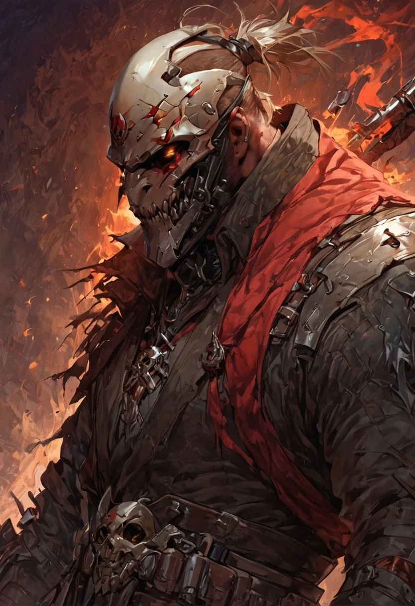 score_9, score_8_up, score_7_up, 1boy, reaper from overwatch, mask