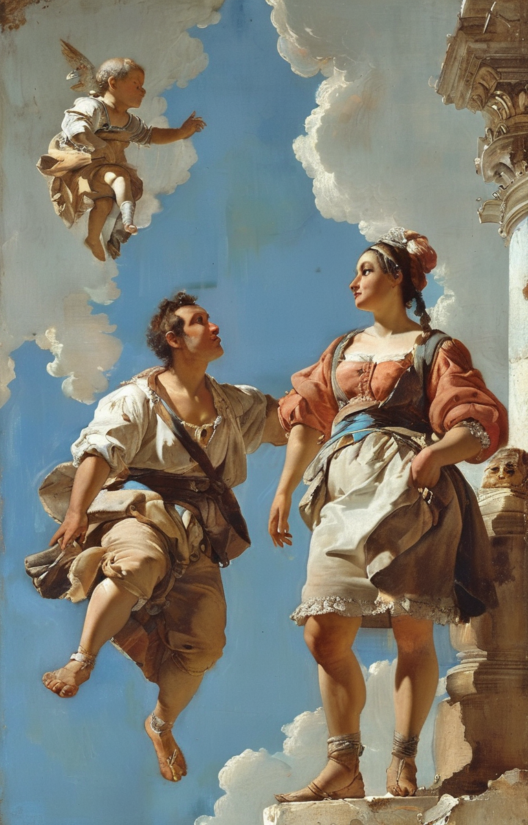 masterpiece,best quality,<lora:tbh352-sdxl:0.75>,illustration,style of Giovanni Battista Tiepolo portrait of family
