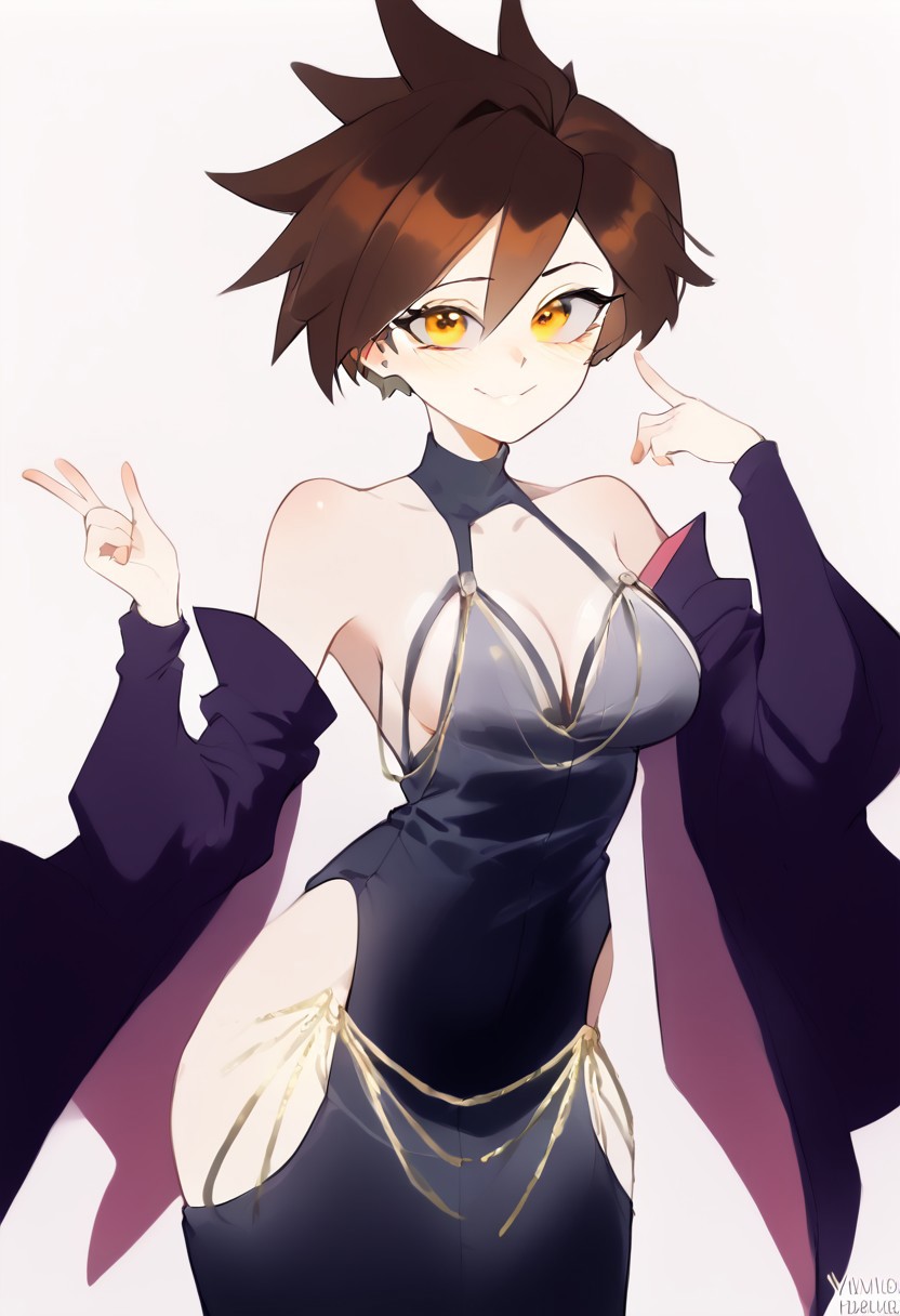score_9, score_8, score_7_up solo BREAK 
1girl, BREAK medium breasts, seductive look,by yuio, <lora:yuio_style_PONYXL:1>,<lora:Mizah_style:1>,<lora:J.K_Pony_test_v1:1>,
BREAK  Tracer (overwatch),looking at viewer,blush,<lora:Lord_Moku:1>  BREAK modakawa_dress, brown hair