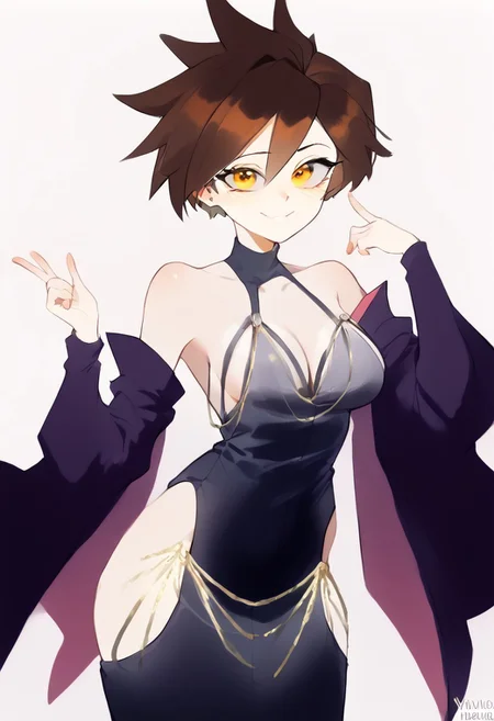 score_9, score_8, score_7_up solo BREAK
1girl, BREAK medium breasts, seductive look,by yuio, <lora:yuio_style_PONYXL:1>,<lora:Mizah_style:1>,<lora:J.K_Pony_test_v1:1>,
BREAK Tracer (overwatch),looking at viewer,blush,<lora:Lord_Moku:1> BREAK modakawa_dress, brown hair
