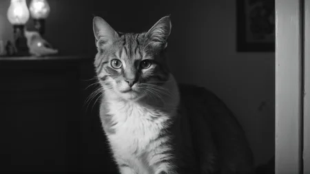 photograph, Ilford HP5+ 400, HDR, Short exposure, Fujifilm Neopan 100, flawless Feline stocky Cottagecore Bella Thorne, Ambient lighting, Nostalgic lighting, Nikon d850, Light and shadow plays