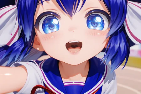 score 9, score 8 up, score 7 up, rating explicit,
detailed background, close up, face,
una, blue eyes, detailed eyes, light smile, open mouth,
shiny skin, blush, shirt, skirt, outdoors, <lora:una.pony:1>
