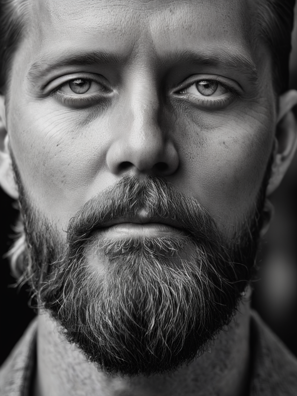 <lora:é²åä¸æ´¾@é»ç½æå½±SDXL:1>Black and white photographyï¼Gen X males, whites, Americans, direct looking. Stylish, with a well-maintained beard. Pride and contentment. At a local coffee shop. Use beard oil. ((Master work: 1.5), National Geographic Photo, Award Winning Photo, Realism, Excellent Work, Highest Quality, Rich Detail, Panorama, Clarity, High Contrast. (Film Grain: 1.4), Film Lighting, Face Close-up, Clear Pores, Black Background (Realistic: 1.2), Black and White Portrait. The best quality, masterpieces, super high resolution. ï¼