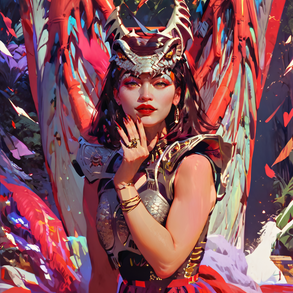 score_9, score_8_up, score_7_up, full body, masterpiece, vypra sexy winged female , walking down Miami, barefooted,feminine, highly detailed, 1girl, painted toe nails, perfect toes, pouting mouth, red lips, seductive, sensual , expression(hatred), ,<lora:VYPRAPONY:1>,<lora:Rainbow Style SDXL_LoRA_Pony Diffusion V6 XL:1>
