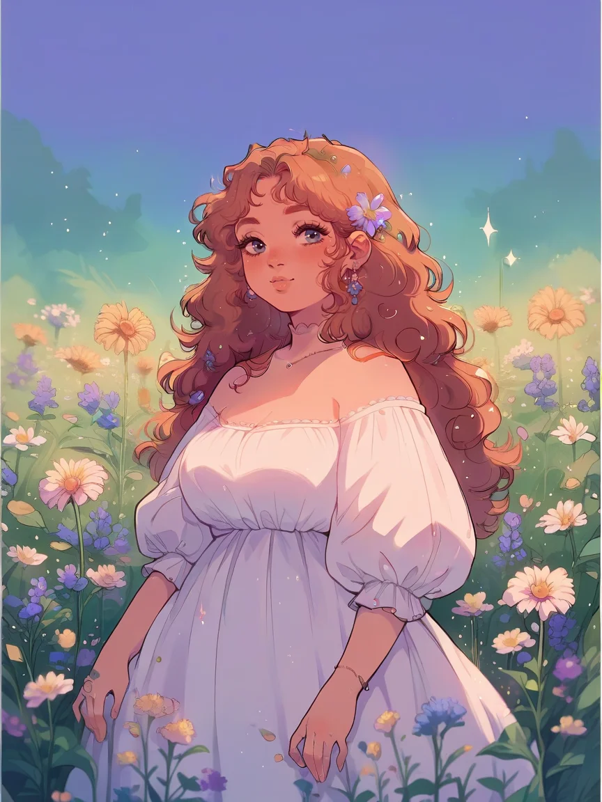 score_9, score_8_up, score_7_up, score_6_up,  <lora:c0ttp1nkXLP:0.8> c0ttp1nk, flower,1girl, long hair, ginger, white dress