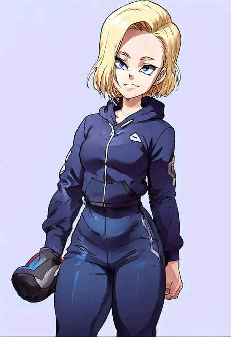 score_9, score_8_up, score_7_up, detailed face,(perfect face), Expressiveh, RealCartoon3D_STYLE_ownwaifu, (cute nose), takeda hiromitsu style, rating:questionable,  (Young woman with face hidden by skintight hoodie), Bright blue skintight hoodie, Athletic shoes and pants, Playful and confident stance,  Sports field in the background, nsfw, naughty smile, (midriff),  slanted bobcut, blonde hair, blue eyes,