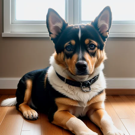 RAW photo, absurdres, high quality, photorealistic,
dog looking at viewer, indoors, window, sunlight,
8k uhd, dslr, film grain, Fujifilm XT3, 20 megapixel, detailed, sharp focus,