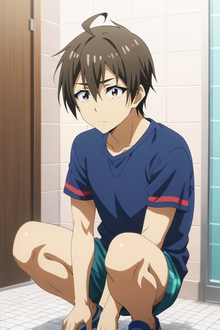 score_9, score_8_up, score_7_up, source_anime, rating_safe, intricate details, , , depth of field, 1boy, solo, male focus, <lora:hideki_nishimura_pony:0.84>, hideki_nishimura, brown hair, brown eyes, short hair, hair between eyes, ahoge, rule of thirds, bathroom, midnight, squatting, sad, , <lora:sdxl_lightning_8step_lora:1>