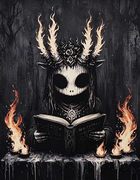 deity of fire reading a book <lora:novuschroma64 style:1.25> novuschroma64 style <lora:sdxl_lightning_8step_lora:1>