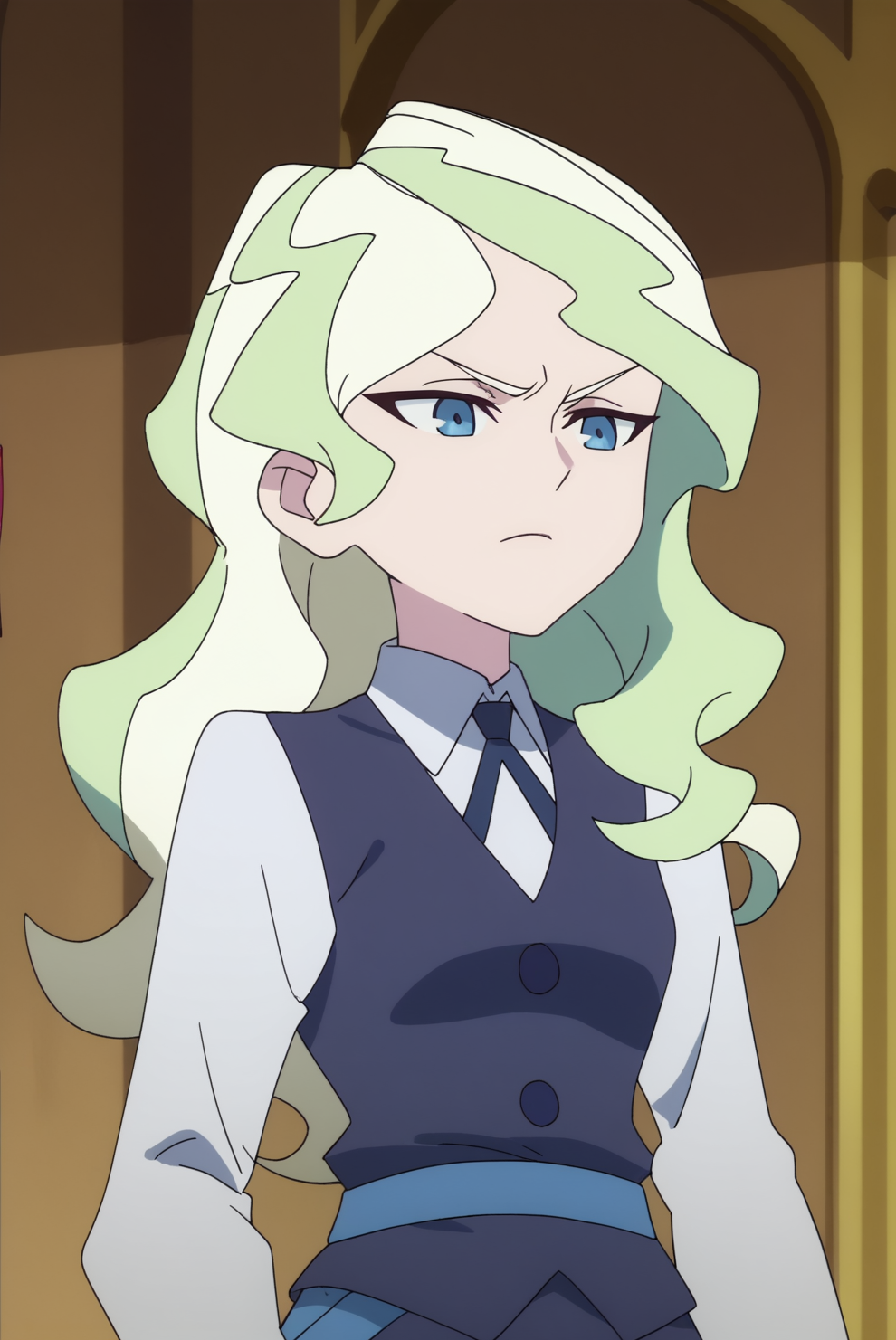 score_8_up, score_7_up, anime screencap, perfection,  Diana Cavendish, solo, upper body <lora:Little_Witch_Academia-Diana_Cavendish-PDXL:0.8>