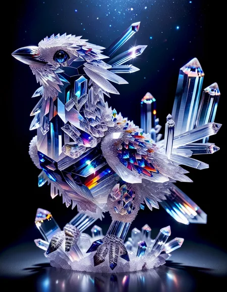 eagle, crystalz <lora:crystalz-sdxl-v2:1>