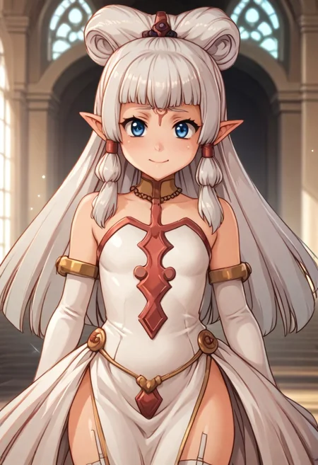 score_9, score_8_up, score_7_up, score_6_up, score_5_up, score_4_up, source_anime, 4K, (8K), best quality, (beautiful), (dynamic lighting), (super detailed skin), sharp focus, (1_girl, solo focus), masterpiece ,absurdres ,detailed face ,beautiful face , paya, elf ears, pointy ears, , high ponytail,
blush,bride, wedding dress, bridal veil, white dress, tiara, pearl necklace, indoors, church, sunlight, light rays, (light particles), elbow gloves, white gloves, garter straps, white thighhighs, gothic architecture, pillar, arch, smile, closed mouth, blush, sweatdrop, wedding ring, wedding,
Real light and shadow, anime face, 4k, 8k, wallpaper,epic, detail texture colored inner hair,ear breathing)))),((blue_eyes:1.3))),intricate eyes,beautiful detailed eyes,symmetrical eyes,big eyes:1.5,(((lustrous skin:1.5,bright skin: 1.5,skin ,shiny skin,very shiny skin,shiny body,plastic glitter skin,exaggerated shiny skin,illuminated skin))),(detailed body,(detailed face)),(((intricate outfit,intricate clothes,embroidered outfit,ornate outfit,embroidered clothes,ornate clothes))), (dynamic pose:1.0) (centered,scale to fit dimensions,Rule of thirds), (ultra detailed,extremely detailed),(photorealistic artwork:1.37),(extremely detailed CG unity 8k wallpaper),(((vibrant colors,vibrant theme))),(intricate),, embedding:OverallDetail, embedding:civit_nsfw, 1girl, perfectly flat chest, tiny perky tits
