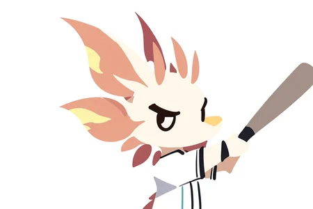 (minimalism:0.8),(no lineart:1.0025),
solo,full body,
chibi,
BREAK
white background,simple background,white shirt,glaring,flash,overexposure,baseball uniform,(holding baseball bat:1.2),
<lora:MIZUTSUNE-ILL-ADAM-V3-000018>,mizu,dragon boy,1boy,male focus,upper body,1boy,furry,furry male,white shirt,bara,yellow nose,
masterpiece,best quality,amazing quality,very aesthetic,highres,absurdres,