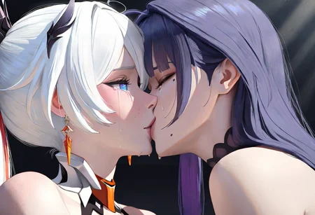 (very awa,masterpiece,best quality,year 2024,newest,highres,absurdres:1),4K photo,
kiana kaslana \(herrscher of flamescion\),raiden mei,kiss,happy tears,portrait,yuri,last kiss,sad end,sunlight,
skin texture,goosebumps ,acne,freckle,mole <lora:noob-skin texture-V1:0.8>