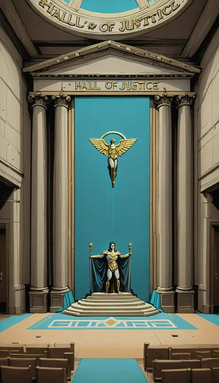 <lora:Everly_Heights_Backgrounds_New_Settings:1> The Hall of Justice, a painting, background art.