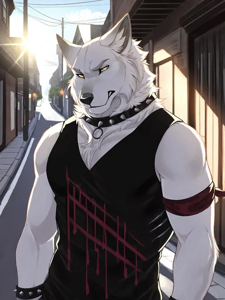 <lora:HarukiIL4:0.8>, haruki, yellow eyes, upper body, edgy outfit, looking at viewer, annoyed, street, sunlight, 
BREAK masterpiece, best quality, amazing quality, very aesthetic,highres, absurdres, detailed background,