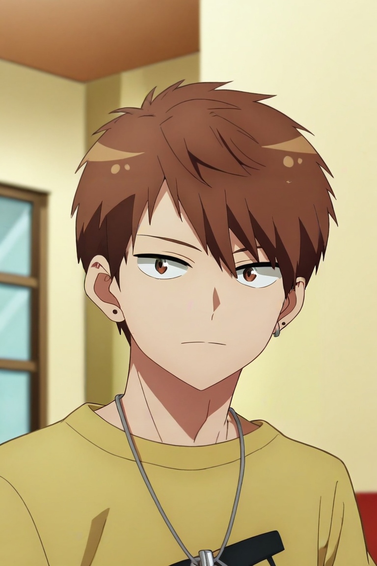 score_9, score_8_up, score_7_up, , rating_safe, , anime screencap, , official style, looking at viewer, depth of field, 1boy, solo, male focus, <lora:ryuuya_romantic_killer_pony:1>, ryuuya_romantic_killer, brown hair, brown eyes, short hair, , , <lora:sdxl_lightning_8step_lora:1>