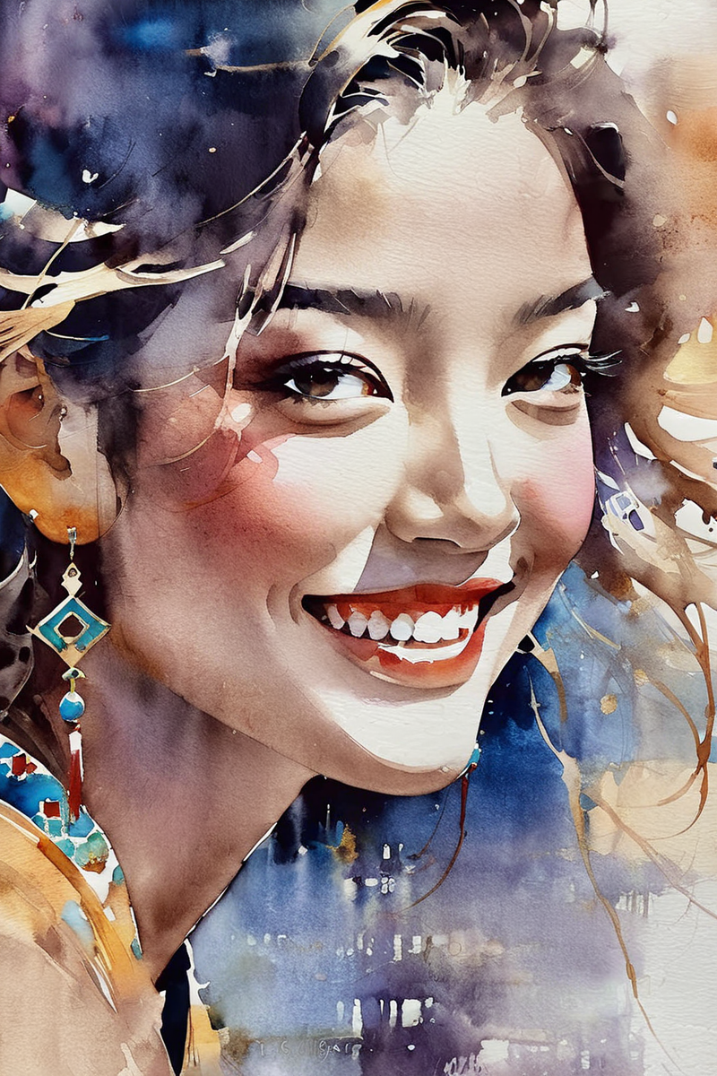 girl,happy smile,by sandra chevrier,high detailed,watercolor,<lora:JG_art_sdxl:0.7>,dunhuang,watercolor paper texture,thomas schaller style,Watercolor style,<lora:Watercolor _sdxl-000001:1.8>, Watercolor style,
