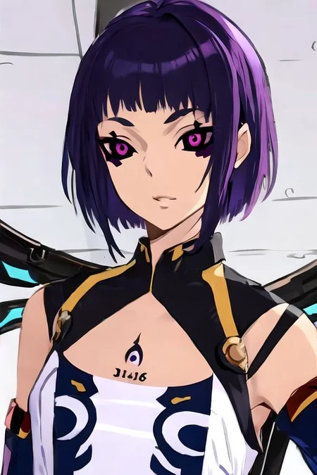 solo, 1girl, solo_focus, (((masterpiece))), ((best quality)), ((ultra-detailed)), ((too many)):16, high resolution, absurdres, highres, ultra-detailed 8k unity wallpaper,
ghostfreakinvasion,colored sclera,black sclera,purple eyes,dark persona, corruption