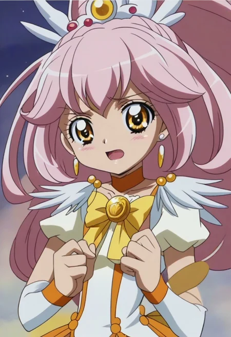 rating questionable, detailed background, shiny skin, <lora:curepeace.pony:1>, curepeace,,,,,,,,,,,,,,,,anime coloring, anime screencap, 1girl,Solo ,, anime,,,,official art, Uncensored ,Unedited ,,,,,,,,,,,,, ,,