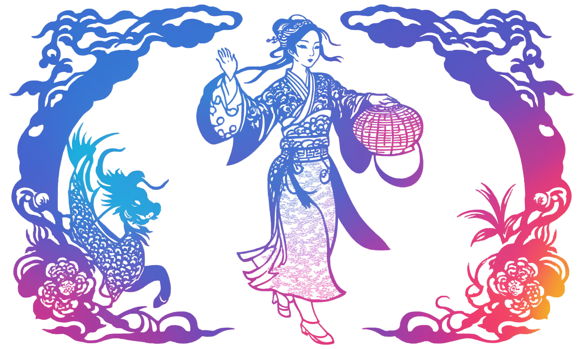 <lora:papercutcd_xl-000004:0.9>, a Chinese paper cut of a girl, papercutcd_xl, colorful theme, (solo:1.2), female focus, chinese clothes, cutie, cute, (white background:1.3, Unbelievable Digital Artwork:1.3), CGSociety, ArtStation, master works, masterpiece, best quality, ultra detailed, high quality