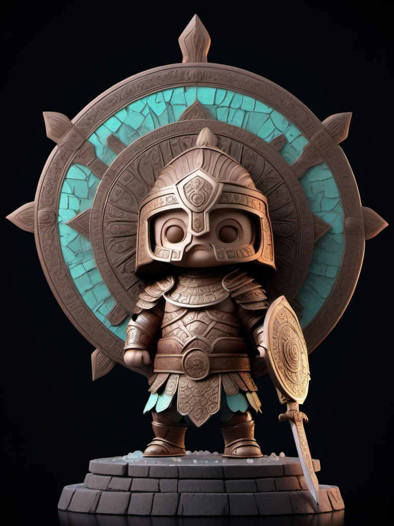 BJ_sanxingdui, solo, looking_at_viewer, 1boy, holding, standing, weapon, male_focus, sword, armor, no_humans, helmet, black_background, shield,
photo,8k,intricate,highly detailed,majestic,digital photography,broken glass,hdr,realistic,high definition,
<lora:Sanxingdui_SDXL:0.7>,