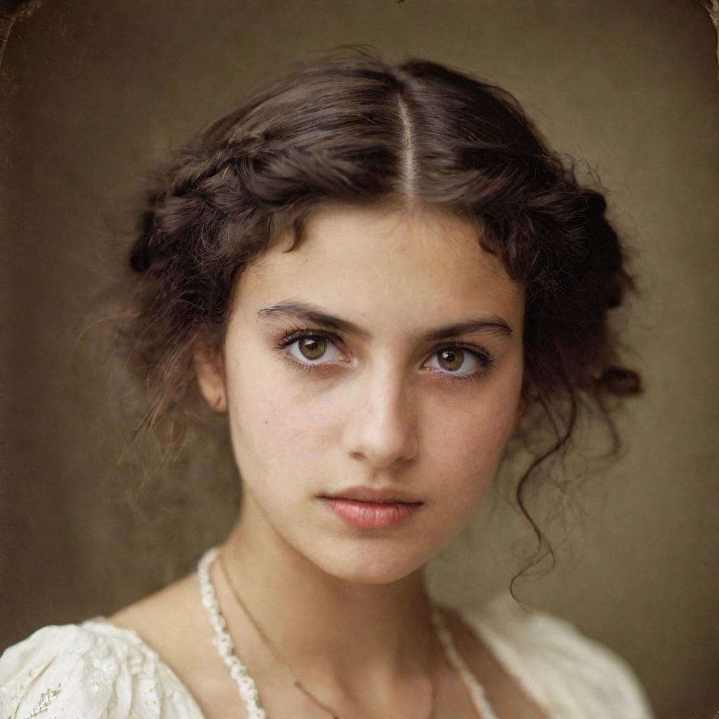 a photo portrait of young italian girl Desdemonia, Othello's wife