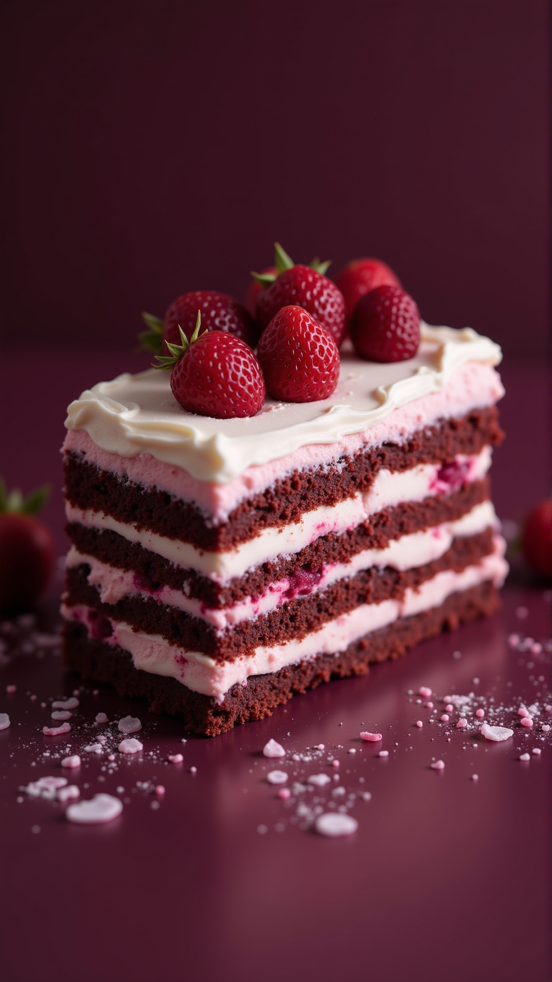 opera cake, it is Unadvised, soft focus, Magenta hue, aidmafluxproultra