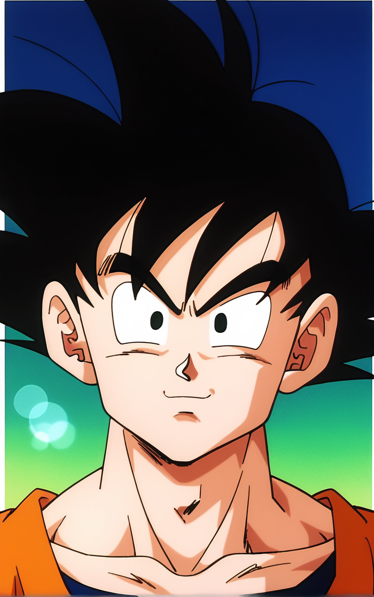 score_9, score_8_up, score_7_up, BREAK
ARTSTYLE_DragonBallZ_ownwaifu,  retro artstyle, 1990s \(style\), 
1boy, male focus, black hair, black eyes, spiked hair, son goku, 
dougi, collarbone, muscular male,
(portrait, head tilt, looking at viewer), white border, bokeh, <lora:PONY_STYLE_DragonBallZ_ownwaifu:0.8>, solo,
