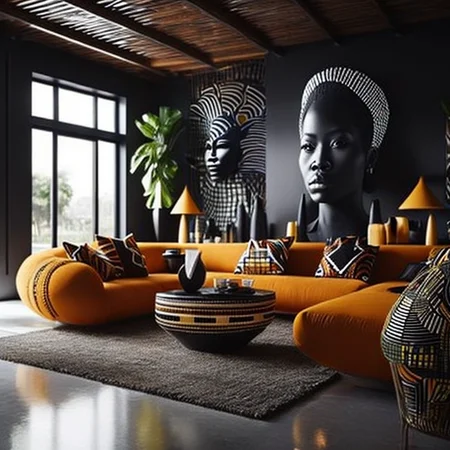 <lyco:African_style_interior_design_Sa_May:1.0> afrocentric-interior-design