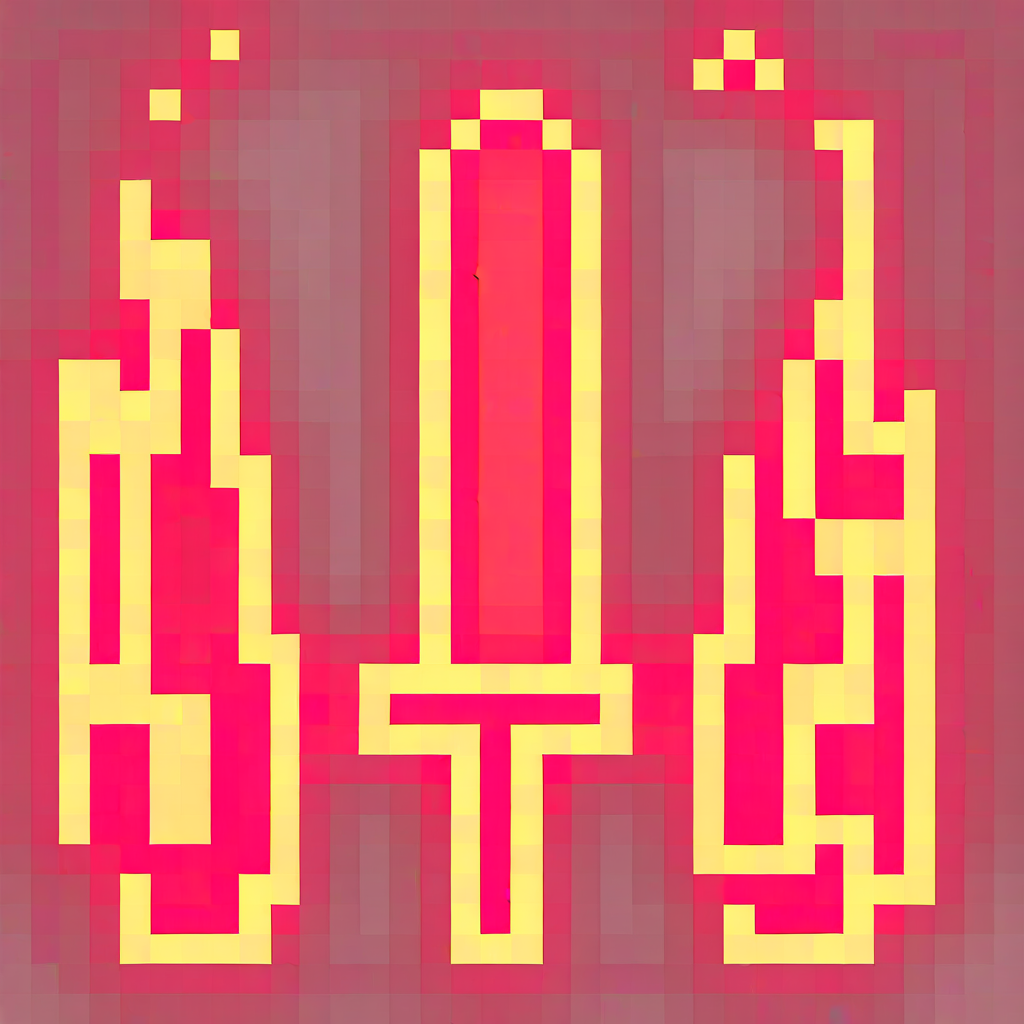 best quality, amazing quality, very aesthetic, absurdres,
icon, pixel,
red, flaming sword,      <lora:RagnarokIconNoobXL_byKonan:1>