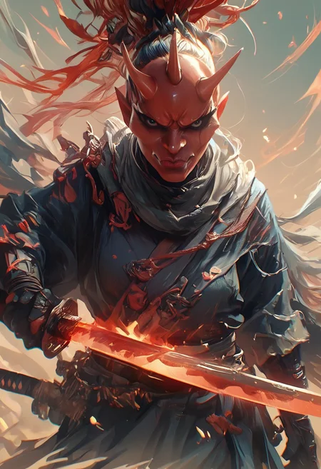 score_9, score_8_up, score_7_up, hkwarrior, Inkblast, A warrior holding a sword, realistic,