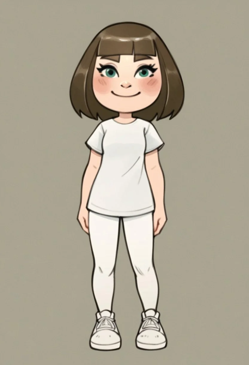score_9, score_8_up, score_7_up, rating_safe,
s1mz,
small nose, blush, white pants, smile, white skin, green-ish brown hair, sneakers, green eyes, female mii, fringe, mii, cute, brown eyebrows, long hair, small breasts, wii u, 1girl, white clothing, Millie_(\Wii_Sports_Club\)
